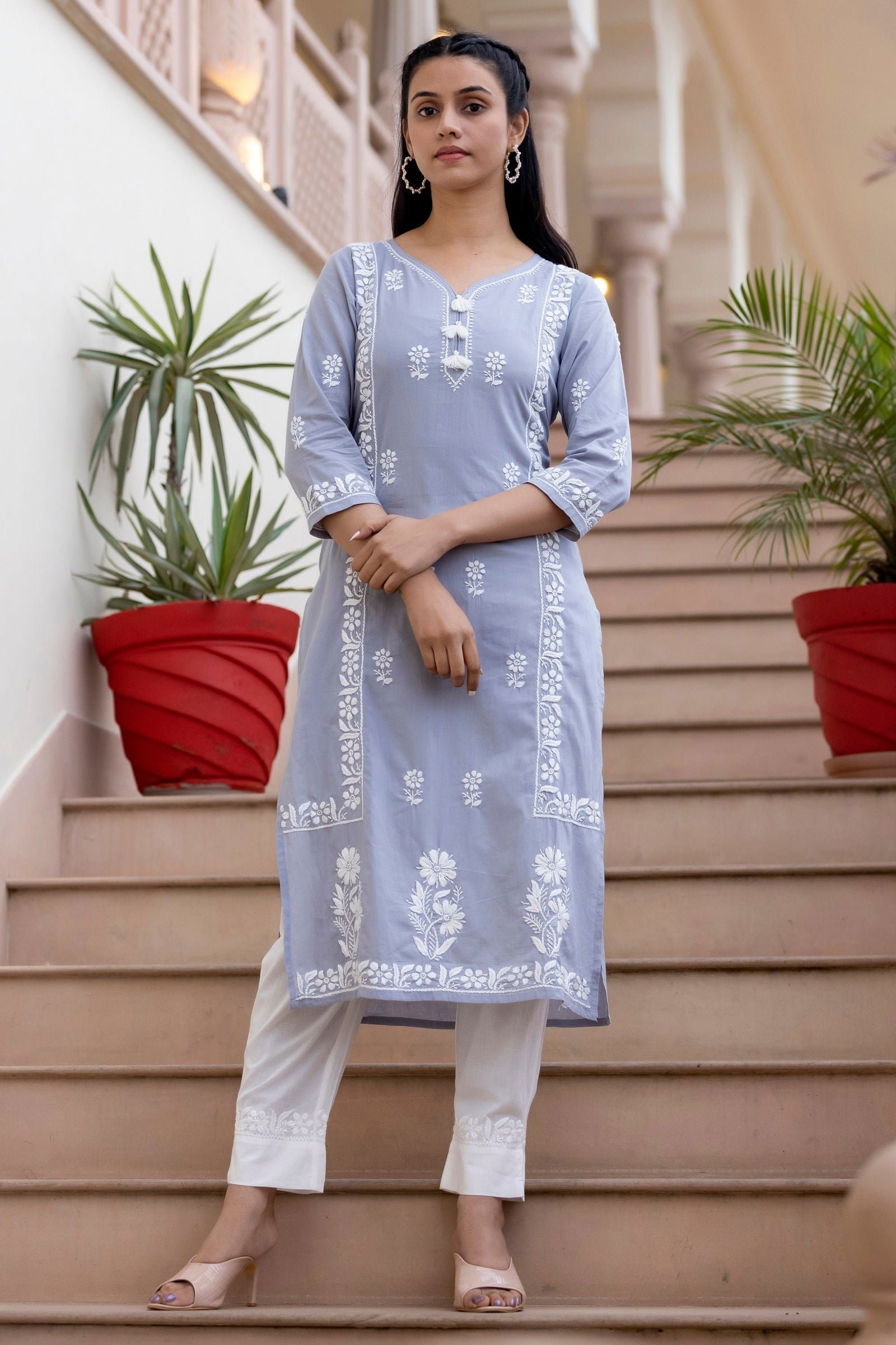 Grey_Cotton_Hand_Embroidered_Chikankari_Suit_Set_Set_Of_3_-_Kaajh_-_tag4_-1722784
