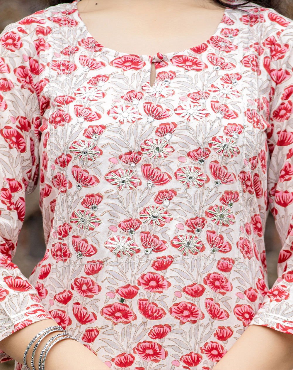 Pink_Handblock_Print_Cotton_Kurta_Pant_Set_With_Dupatta_pack_of_3_-_Kaajh_-_tag4_-1726305