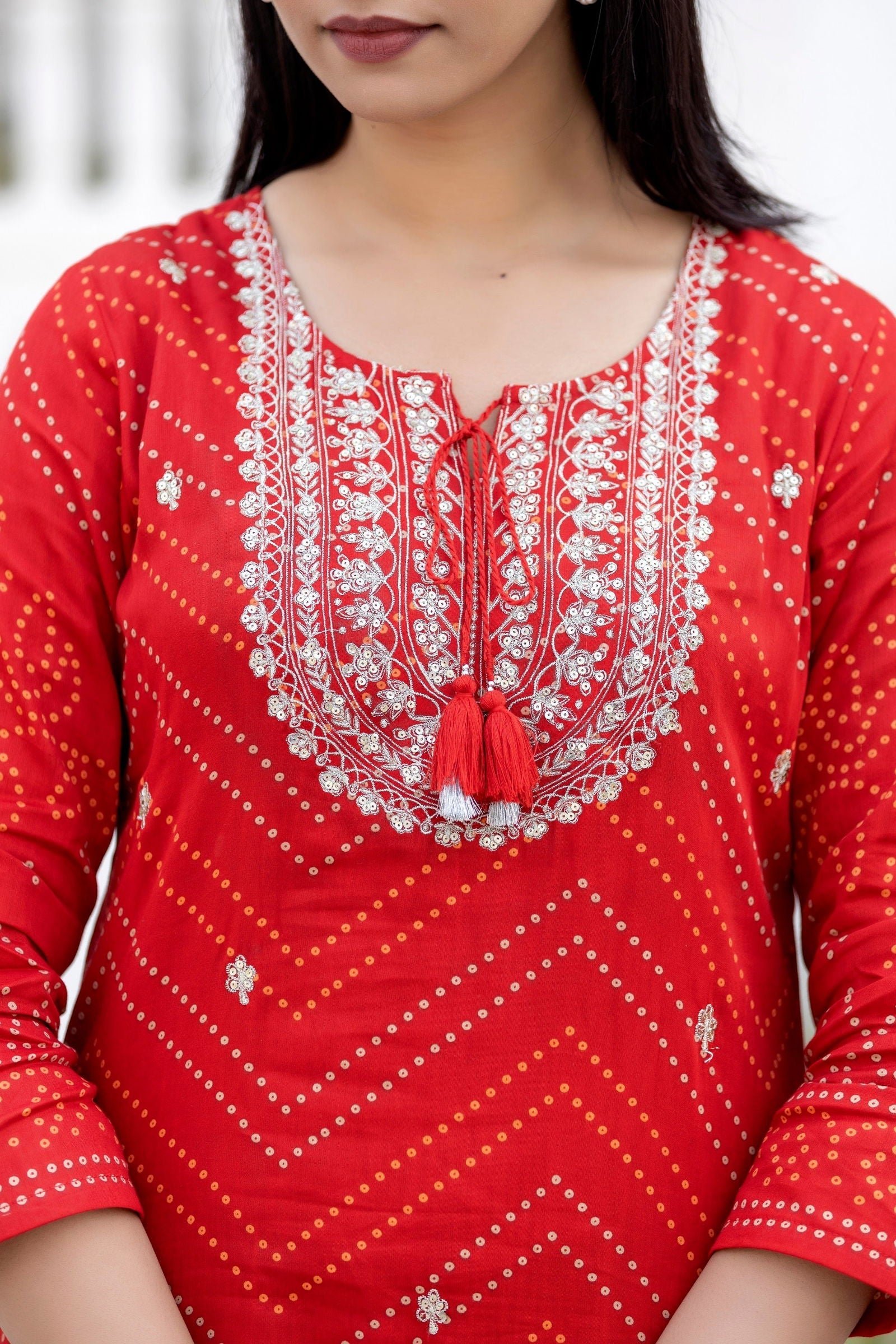 Red_Embroidered_Cotton_Kurta_Pant_Set_With_Dupatta_Set_Of_3_-_Kaajh_-_tag4_-1727186