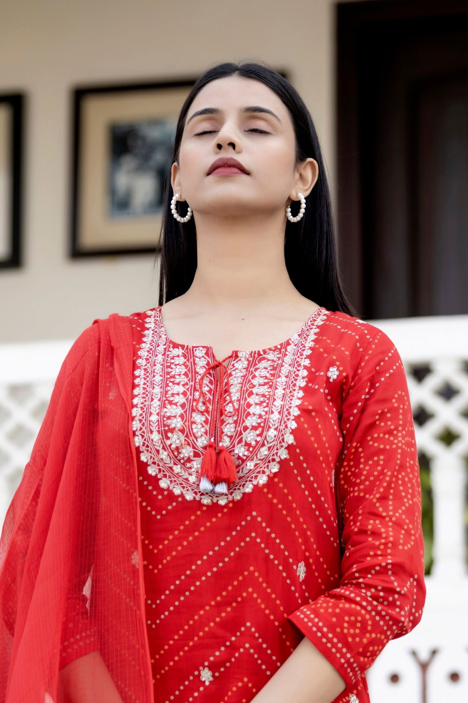 Red_Embroidered_Cotton_Kurta_Pant_Set_With_Dupatta_Set_Of_3_-_Kaajh_-_tag4_-1727189