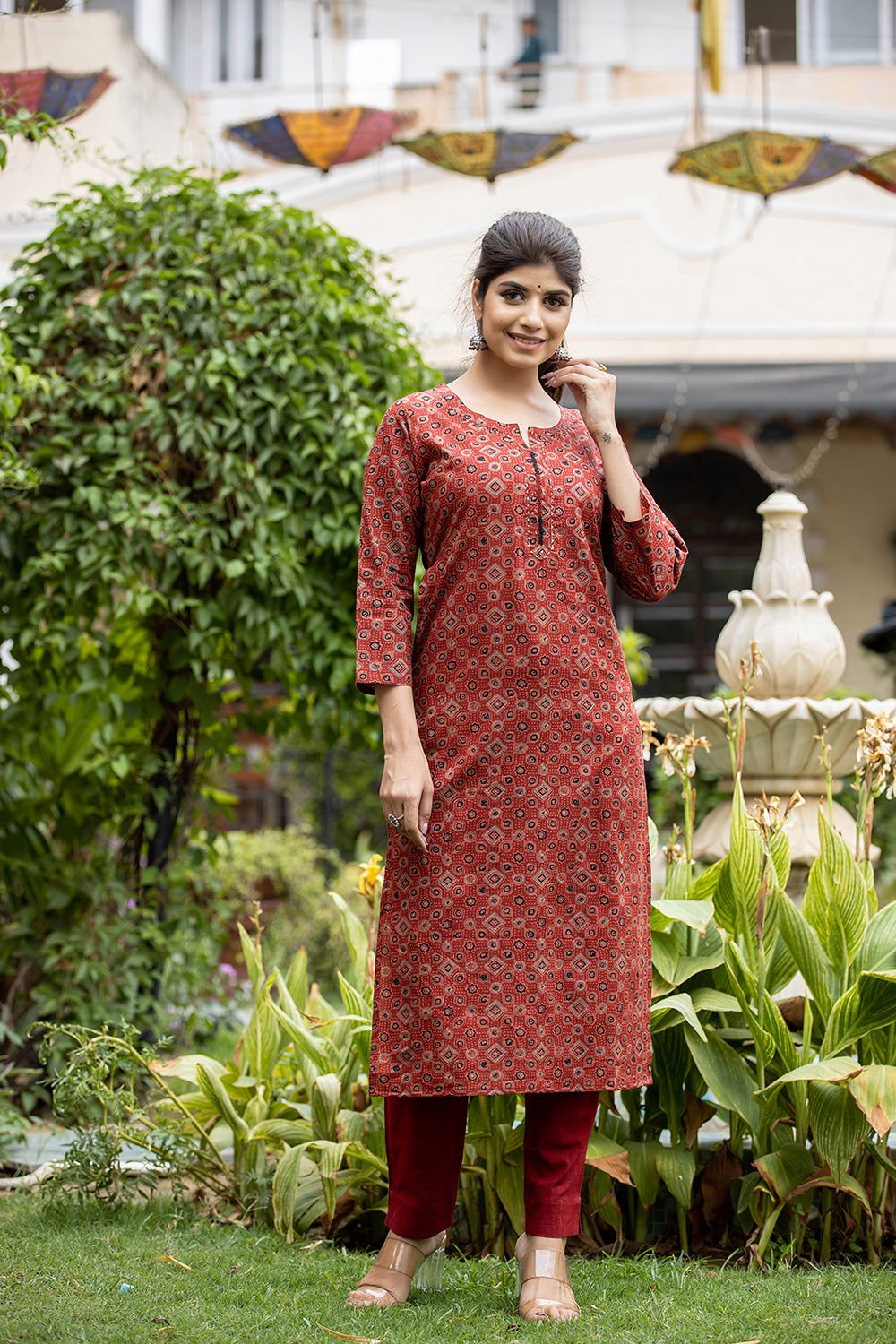 Red_Printed_Cotton_Suit_Set_pack_of_3_-_Kaajh_-_tag4_-1727730