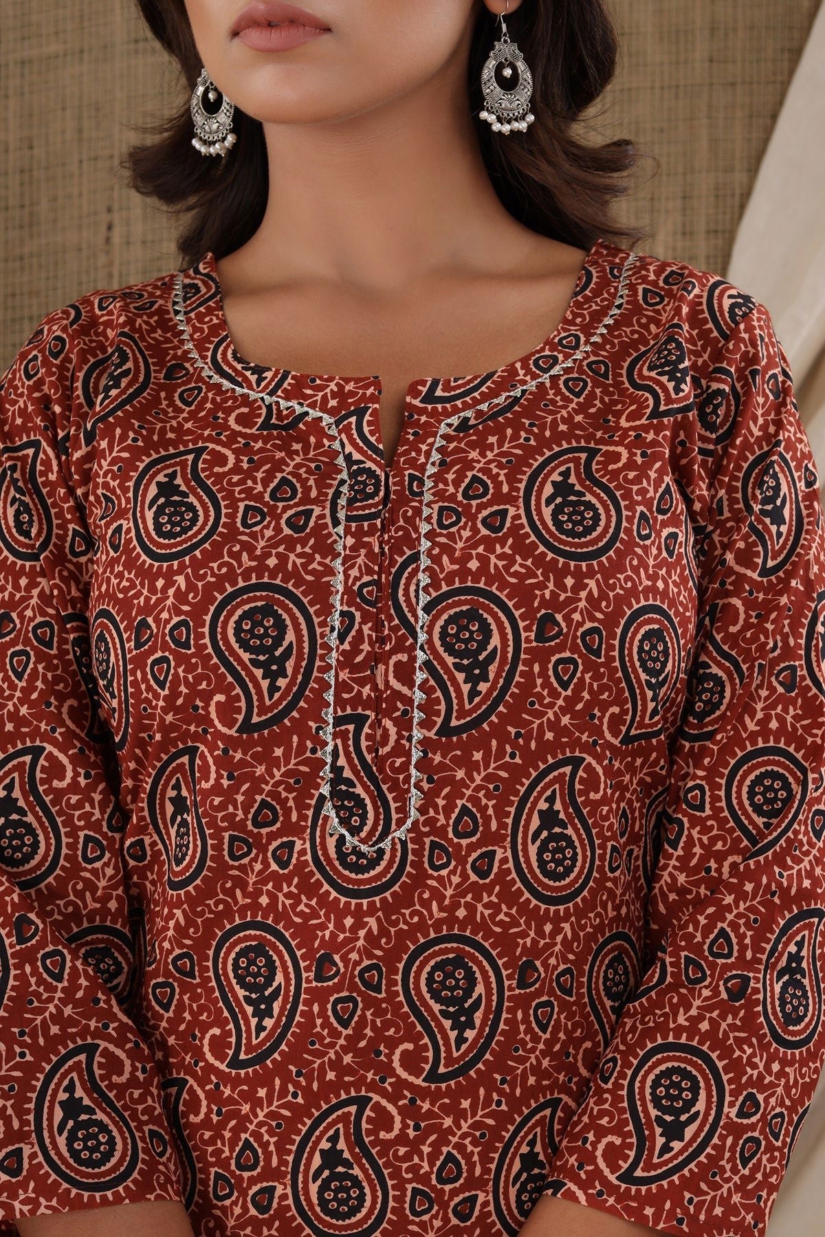 Rust_Paisley_Print_Cotton_Suit_Set_pack_of_3_-_Kaajh_-_tag4_-1728172