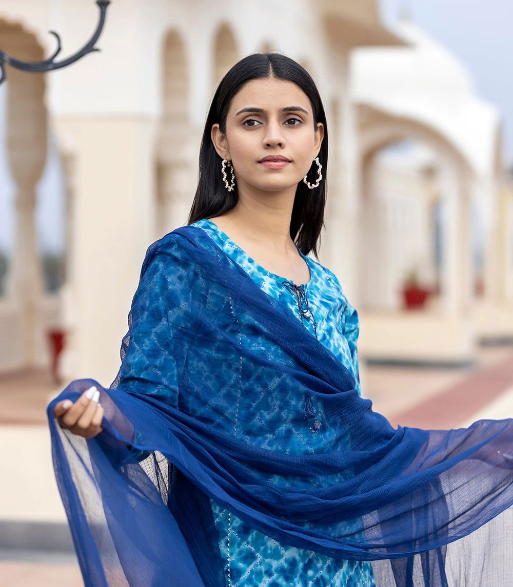 Women_s_Blue_Tie_Dye_Cotton_Kurta_Pant_Set_With_Dupatta_pack_of_3_-_Kaajh_-_tag4_-1731303